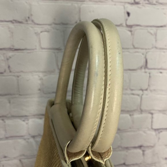 Vintage 90’s Etienne Aigner Bag- Straw & Leather - Picture 11 of 16